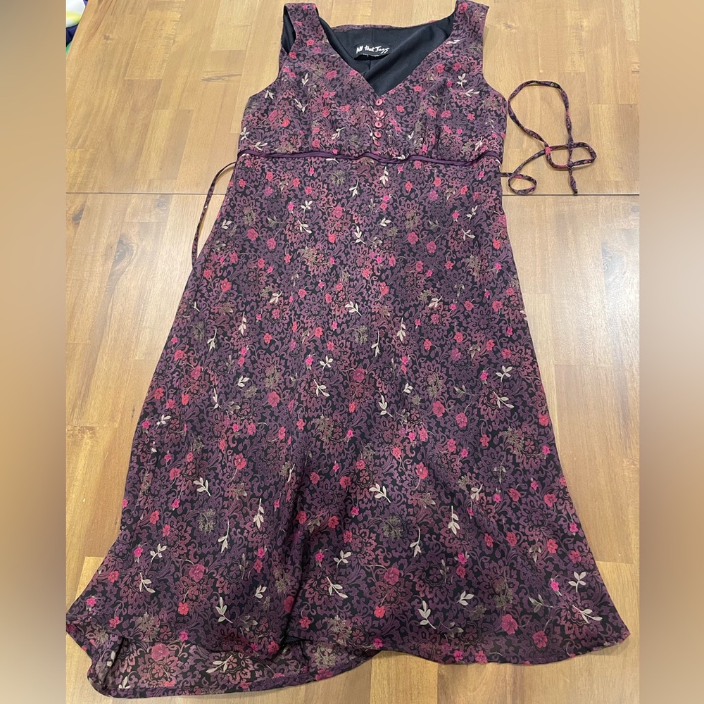 Floral Dress in Black and purple